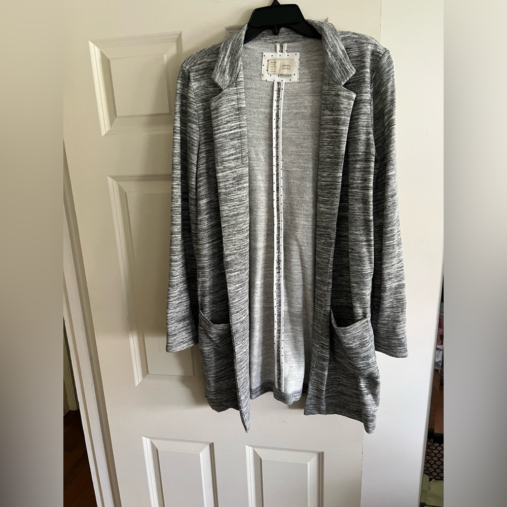 Anthropologie Saturday Sunday Gray Knit Open
Blazer Jacket - Picture 3 of 8